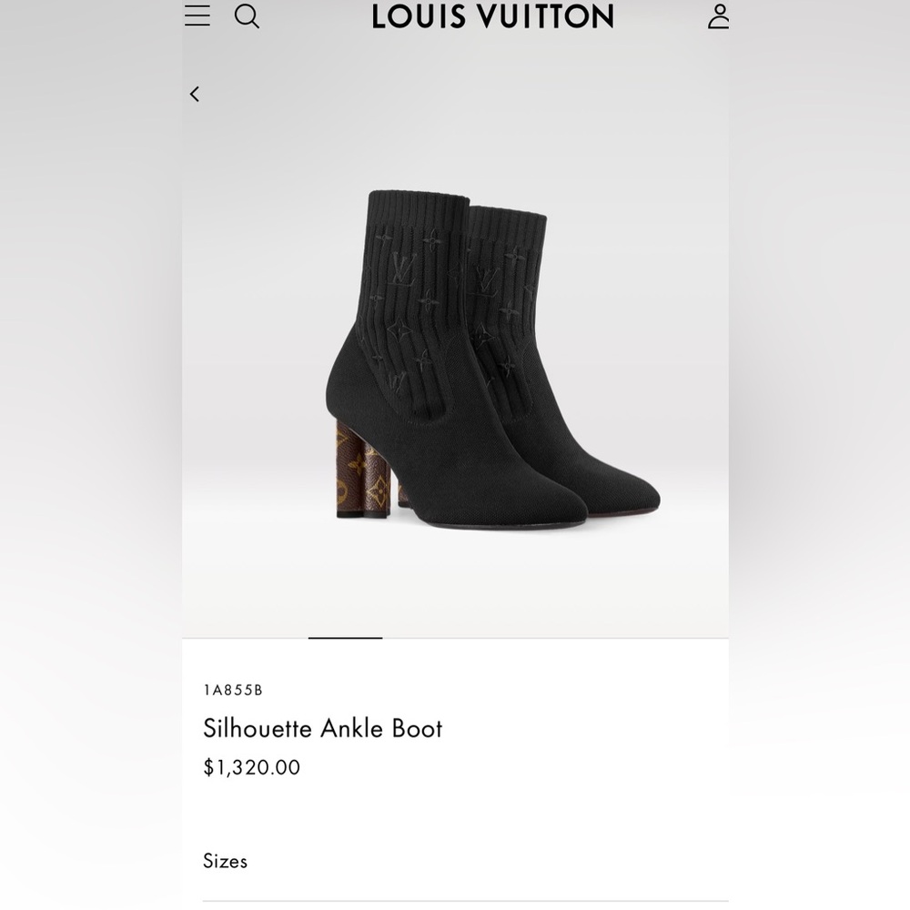 AUTHENTIC LOUIS VUITTON - Silhouette Ankle Boot 👢